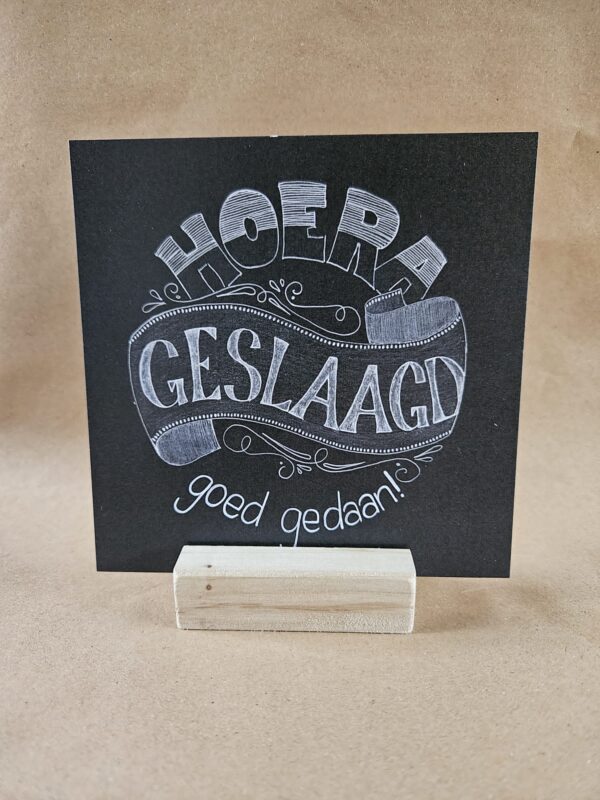 Geslaagd. Goed gedaan