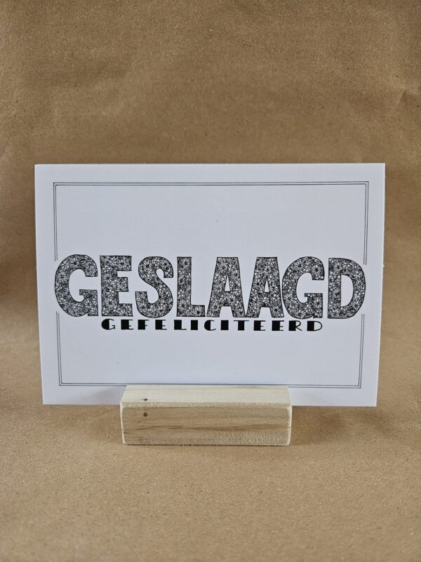 Geslaagd met bloemletters