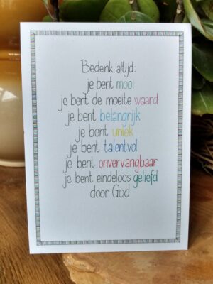 Bedenk altijd: je bent mooi